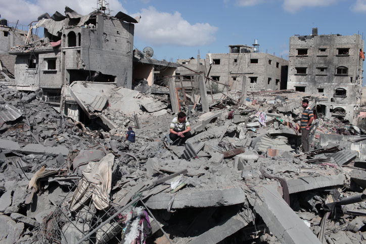 ניהול פסולת בנייה בפרויקט שיקום בעזה