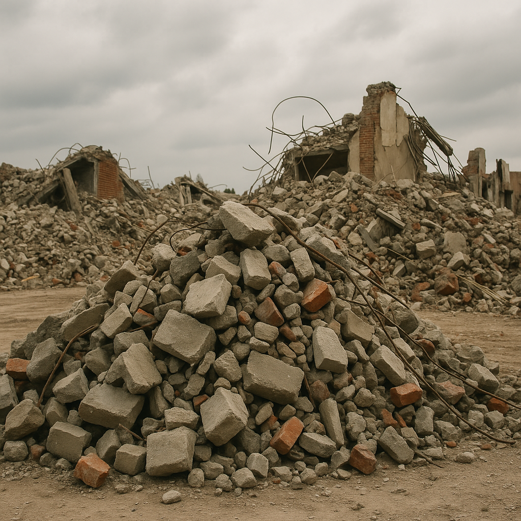 פסולת בניין - שיקום עוטף עזה