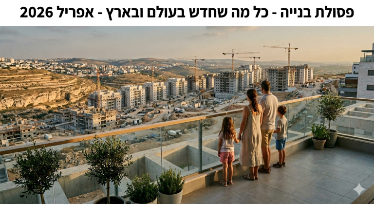 פסולת בנייה - כל מה שחדש בעולם ובארץ - אפריל 2026